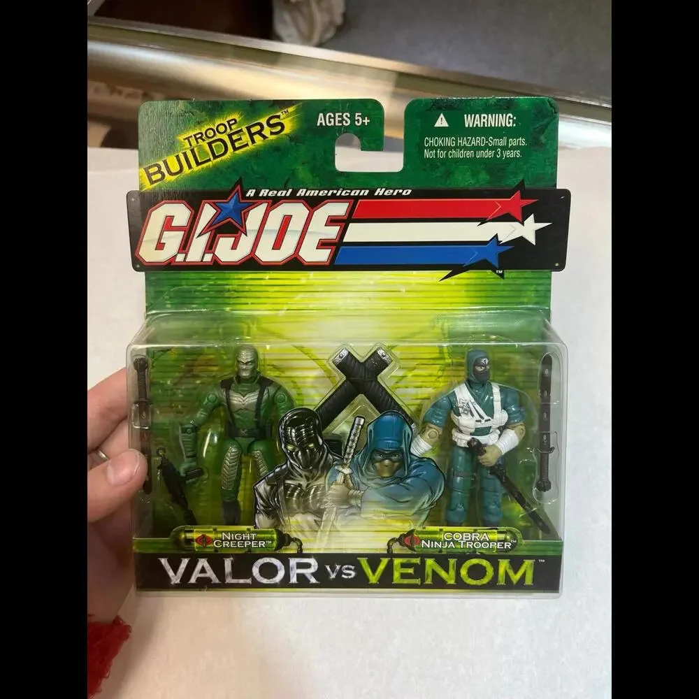 Gi Joe Valor Vs Venom Night Creeper‎ & Cobra Ninja Trooper Action Figure 2-Pack